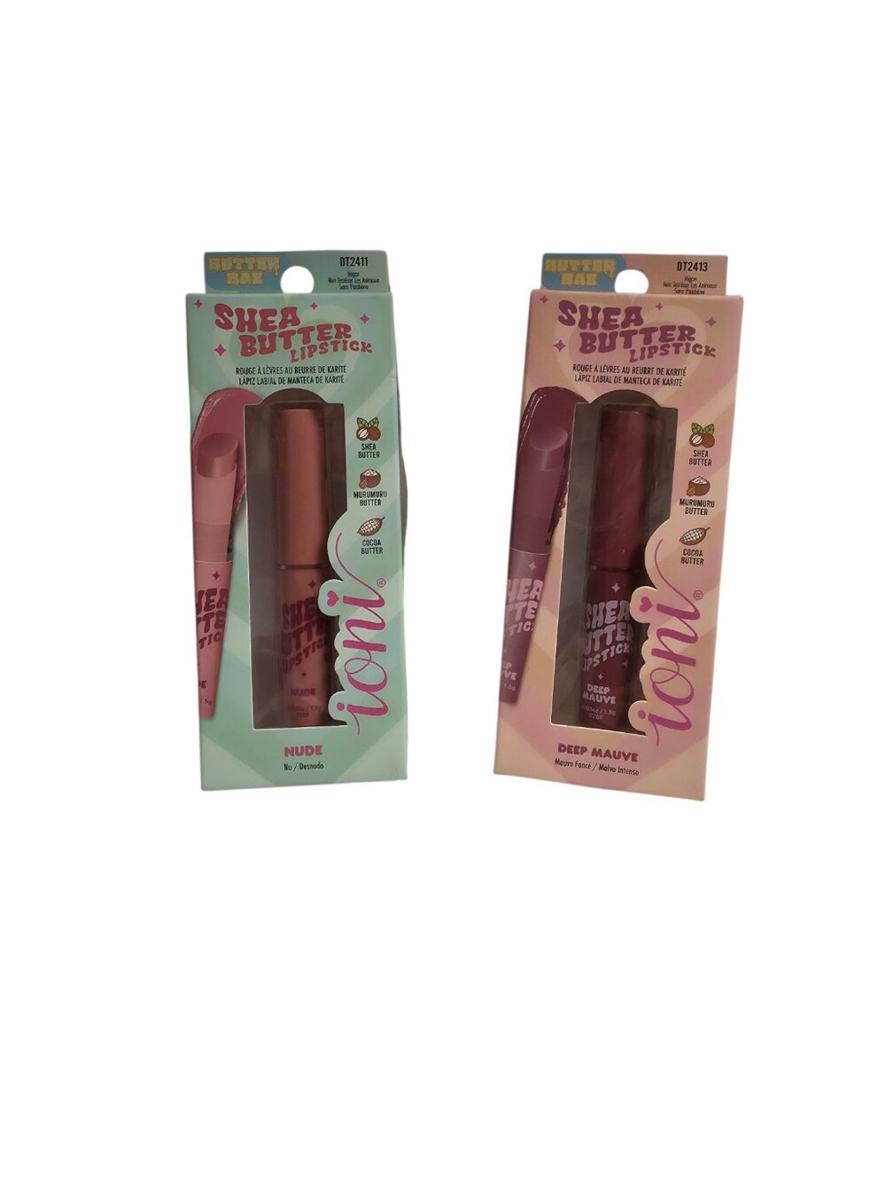 Ioni Shea Butter Lipstick Duo - Nude & Deep Mauve